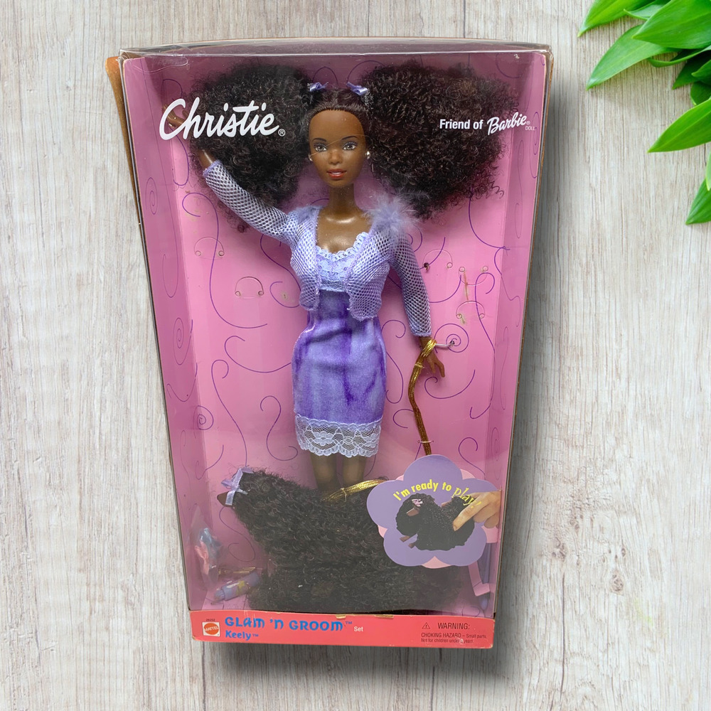 Vintage 1999 Mattel Barbie Glam n Groom Christie Keely Doll Dog 26252 NRFB - Picture 2 of 11
